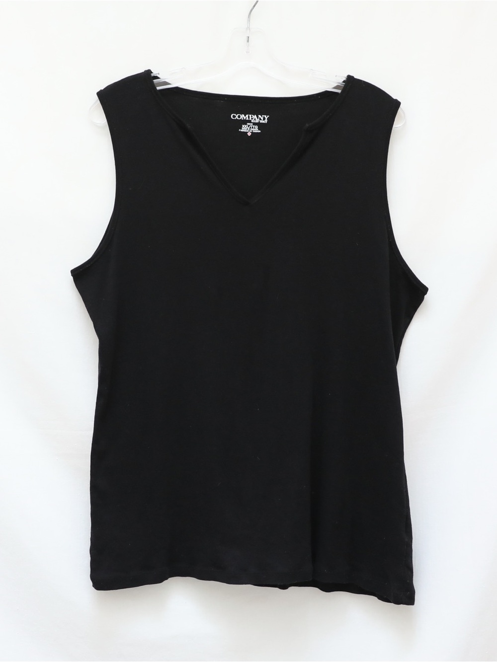 Set of 2 Company Ellen Tracy white black tank top plus size XXL casual cotton - Picture 2 of 6